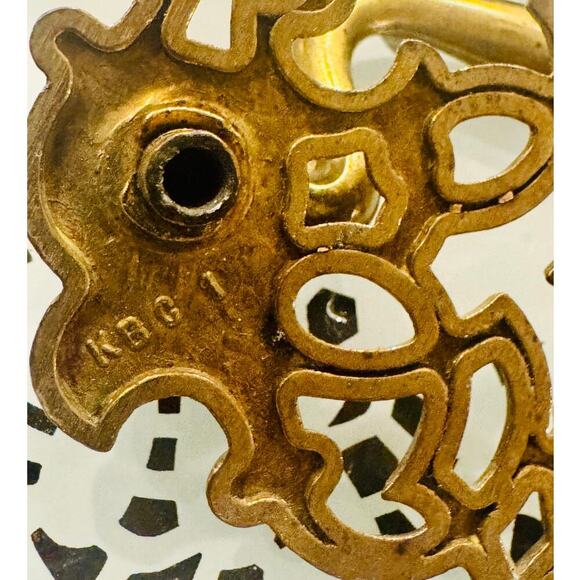 Set of 4 Vintage KBC Brass Drawer Pulls NO.8310 Chippendale Batwing Style - Picture 4 of 6